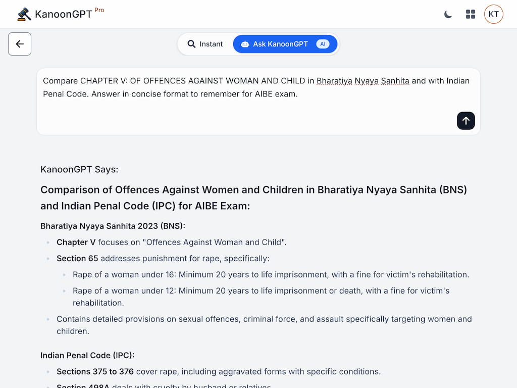 KanoonGPT Chat Interface Preview